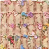 30 serie de flores retro simple cuenta de mano material creativo literario ins papel de lectura marcapáginas DIY se puede decorar