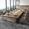Mesa de Reunión Mesa Larga Simple Moderna Mesa Grande para Sala de Conferencias y Combinación de Sillas Mesa Rectangular Larga para Reuniones y Negociaciones
