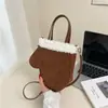 Bolsas de Moda Transfronterizas Otoño e Invierno 2026 para Mujer, Bolsos de Felpa tipo Guante, Bolsos de Hombro Versátiles, Bolsos Cruzados de Moda