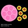 Zhongcheng DIY Margarida Girassol Girassol Folha de Alumínio Silicone para Bolo Silicone para Assar Vela Artesanal Decoração de Bolo