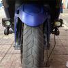 Soporte de faro delantero universal modificado para motocicleta, horquilla delantera, portalámparas externo de aleación de aluminio, parachoques, extensión de foco, guardabarros