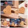 Mz1021-1031 Adornos de Bloques de Construcción en Forma de Corazón para el Día de la Madre Transfronterizos Regalos Navideños de Madera Decoración del Hogar Exhibición de Mesa