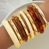 Accesorio transfronterizo de gran venta, producto nuevo: brazalete abierto de forma de ola irregular para mujer, conjunto de tres piezas personalizado y de moda de joyería para mujer