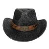 Cross-border Novo Glitter Chapéu De Cowboy Halloween Preto Ouro Prata EVA Composto Chapéu De Cowboy Cabeça De Gado Acessórios