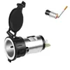 Enchufe de alimentación para encendedor de cigarrillos de coche modificado de 12-24V, impermeable para motocicleta, hembra sin encendedor, asiento, cargador de asiento para coche