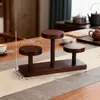 Estante de Exhibición de Escalera de Madera Maciza, Estante de Almacenamiento de Adornos Pequeños de Madera, Estante de Exhibición de Pulseras Antiguo Estilo Vintage