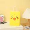 Nova Bolsa Quadrada Bonita de Desenho Animado Saco de Papel Kraft Saco para Embalagem de Levar Bolsa Tote Atacado