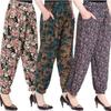 Tallas grandes Pantalones Cortos tipo Bloomers Estampados de Seda de Hielo para Mujer Verano Pantalones Casuales para Mujeres de Mediana Edad y Mayores Suministro para Puestos de Mujer