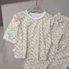 Comprar según lo recomendado: TZ7602 Conjunto de Casa para Niña - Mezcla de Algodón-Mo Top de Manga Tres Cuartos + Pantalón Tres Cuartos