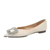 Nuevos Zapatos Planos Versátiles Profesionales de Verano para Mujer, Mocasines de Suela Blanda, Puntiagudos Poco Profundos, Zapatos Planos de Moda