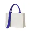 Bolsa de Lona com Fita Personalizada e Acelerada com Logo Impresso, Lembrança da Temporada de Formatura, Bolsa Carteiro de Lona Laminada Espessada, Personalizada