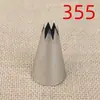 Bico de confeitar reto 7 dentes 355# aço inoxidável 304 ferramenta DIY para assar grande