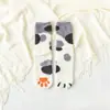 Meias de chão femininas meias de fleece de coral femininas inverno espessadas dispensando garra de gato casa pelúcia meias para dormir femininas meias de dormir femininas