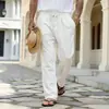 2026 Moda Casual Amazon Holgados de Hombre Verano Transpirables Pantalones Largos Playa Pierna Recta Color Sólido Mayoreo