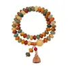 Pulseira de Contas de Ábaco de Dunhuang com Sementes de Bodhi Pulseira de Contas de Oração de Círculo Duplo para Mulheres Atacado Dunhuang Transfronteiriço