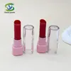 Envase de Tubo de Lipstick Shanyi con Forma de Ola de Plástico Tubo de Lipstick Vacío Transparente Inclinado Venta al por Mayor Tubo para Bálsamo Sólido