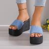 2026 Verano Nuevo Comercio Exterior Talla Grande Sandalias de Suela Gruesa para Mujer Temu Casual Simples Zapatos de Verano para Mujer