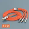 Cable de Datos Geeker Cable de Carga Tres en Uno Uno a Tres Carga Súper Rápida de 120W Cable Geeker Adecuado para Huawei Tipo-C