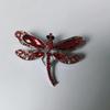 Nuevo Broche de Libélula de Moda Europea y Americana de Alta Gama Incrustado de Diamantes Pin Grande Transfronterizo Retro Corsage Hebilla para Toalla de Seda Broche de Animal