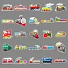 100 pegatinas pequeñas de tren tráfico lindas para niños diversión manual libro de recortes taza maleta funda de teléfono móvil decoración DIY