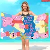 Toalla de Playa Serie Cerdo Peppa Linda Transfronteriza Microfibra Toalla de Baño Estampada Toalla para Fiesta en la Playa al Aire Libre de Verano