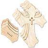 Nuevas manualidades de cruz de madera joyería creativa para las fiestas adornos de manualidades de cruz de traje de madera