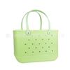Bolsa de Compras de Palha para Mulheres, Bolsa de Praia Impermeável, Bolsa de Armazenamento para Camping, Viagem, Natação, Bolsa de EVA com Furos Multicolorida