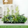 Combinação de Paisagismo com Plantas Verdes Simuladas Hc-At7, Flores Simuladas e Decorações de Flores Artificiais, Ornamentos Decorativos para Floreiras de Pátio Externo