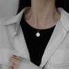 Collar Colgante del Principito Collar de Moneda Collar de Plata Esterlina S925 Chapado Collar Femenino con Sentido de Diseño de Nicho Cadena para Clavícula Femenina