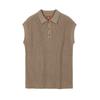 Chaleco de lana estilo coreano para hombre, moda Otoño 2022, nuevo suéter de punto suelto con solapa, chaleco exterior de color sólido que combina con todo
