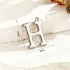 Pingentes de Letra Espelhados em Aço Inoxidável A-Z em Estoque, Cor Dourada 18K, Acessórios de 26 Letras Pingentes para Joias DIY
