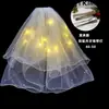 Celebração da Internet Headyarn Luminoso com Luz Fita Headyarn de Pérola Dupla Camada Laço de Fita Headwear Luminoso para Crianças