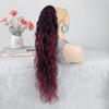 Peluca Grabber Europea y Americana para Dama Cola de Caballo Ondas de Agua Esponjosa Cabello Largo Rizado Fibra Química Cola de Caballo Alta Perm de Maíz Cola de Caballo