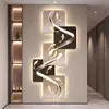 Pintura Decorativa LED de Lujo Ligero para Pasillo Pintura Colgante para Pasillo Mural Abstracto Moderno Simple de Alto Nivel