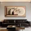 Pintura decorativa moderna minimalista para sala de estar, vaso tridimensional com flores, pintura para parede de fundo de sofá, pintura de pendurar de alta qualidade para quarto