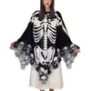 Xale de Caveira para Halloween Feminino Capa com Estampa Digital Roupas para Festa do Dia dos Mortos Venda Quente Transfronteiriça Capa