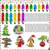 RFM050 Bombilla de Luz Magnética Reflectante Navideña Calcomanía Decorativa Magnética Reflectante de Muñeco de Nieve Papá Noel para Carrocería de Coche