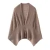 Nueva colección de otoño e invierno: Cárdigan de punto abierto 100% cachemir puro para mujer, perfecto como capa exterior, con bufanda y chal a juego para un estilo cómodo y versátil