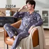 Pijamas Nuevos para Hombre Primavera y Otoño Manga Larga Imitación Algodón Talla Grande Otoño e Invierno Conjunto Casual para el Hogar para Hombre Que Se Puede Usar Afuera