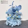 Decorações para Cerimônia de Entrega de Carro, Bolas de Flores para Corredor de Casamento, Mesa de Sobremesas, Flores Artificiais, Colunas Romanas, Decorações para Área de Entrega de Carro, Grandes Buquês para Cenário