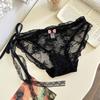Dulce chica suave ~ Ropa interior de encaje sexy japonesa para mujer, bragas de algodón transpirables de cintura baja con encaje puro para mujer