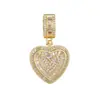 Europa y Estados Unidos transfronterizo caliente chapado en oro moda cobre incrustado circonita amor colgante Joker metal hip hop moda cool collar al por mayor