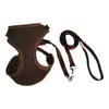 Conjunto de Coleira e Guia Estilo Colete para Pet, Tecido de Malha Sanduíche Respirável, Coleira para Cachorro, Suprimentos para Animais de Pequeno Porte