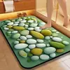 Tapete de Banheiro Visual de Pedra 3D Absorção de Água Secagem Rápida Tapete para Pés Tapete de Chão Tapete de Chão de Lama Diatomácea Tapete de Porta de Entrada Venda por Atacado