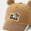 Gorra Personalizada de Invierno Gorra de Béisbol para Niños Etiqueta Estilo K Oso Dibujo Animado Gorra con Visera Para Niños de 2 a 5 Años Gorra a Prueba de Frío para Bebé