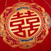 Nueva Linterna de Personaje Feliz para Boda Balcón Patio Puerta Decoración de Boda Colgante Exterior Terciopelo Rojo Linterna de Boda