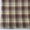 Tecido xadrez marrom escovado tingido em fio, para outono e inverno, em estoque, para roupas masculinas e femininas, tecido para camisa, material xadrez