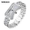 Reloj Femenino Mokago de Venta Caliente Transfronteriza con Cintura Delgada y Diseño de Cielo Estrellado, Reloj de Cuarzo de Moda Impermeable Estilo Coreano de Comercio Exterior