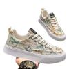 Zapatillas de Moda para Hombre, Estilo Otoño, Zapatos Ligeros y Transpirables, Zapatos de Suela Plana de Moda para Hombres Adolescentes y Estudiantes, Zapatos de Lona de Mezclilla