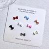 Nuevas Mini joyas para uñas de lazo de celebridad de Internet, resina de color macarrón tridimensional esmerilada, pegatinas para uñas de princesa multicolor